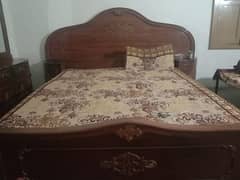 Double bed and dressing table (wood)