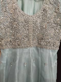 embroidery (zari)frock bridal and party wear