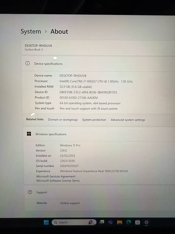 Microsoft Surface Book 3 – i7 10th Gen | 32GB RAM | 1TB SSD | 4GB GPU 2