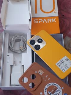 Tecno spark 10c box charger avileble full 10/10