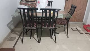 6 seater iron dining table set for sale