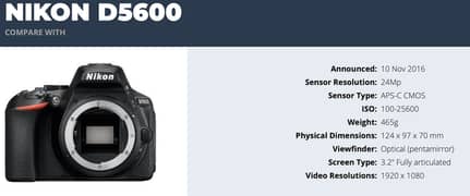 D-5600 KIT WITH (AF-P DX NIKKOR 18-55mm f/3.5-5.6G VR)