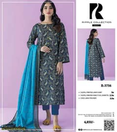 Ripple Collection Digital Printed Lawn Suit R-3756"