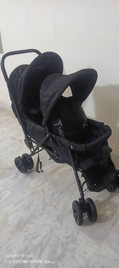 Double Baby Stroller / Trolley - Teknum