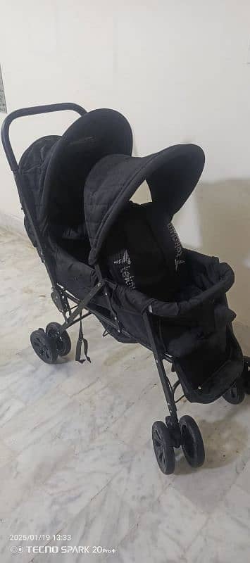 Double Baby Stroller / Trolley - Teknum 0