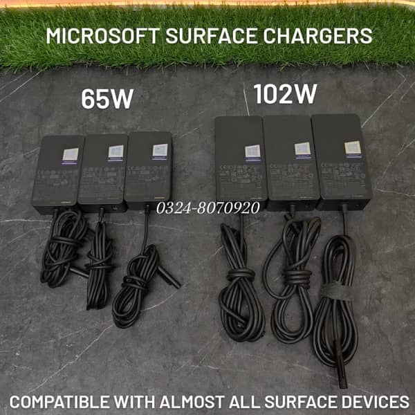 Microsoft Surface Pro 7 8 4 5 6 X Go Laptop 1 2 3 Charger 102W 65W 44W 1