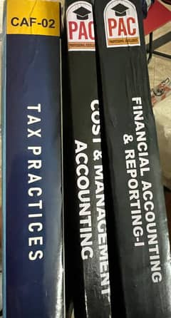 PAC CA BOOKS FAR1, CMA, AND TAX