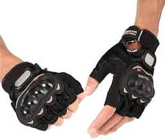 "Half-Finger Biker Gloves – Hard Knuckle Protection High-Quality