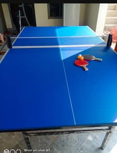 MDF Butterfly Table Tennis Set 8 Wheels Standard Size 9x5 FT