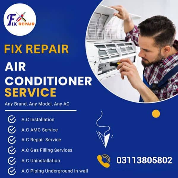 Ac Repairing/Ac Installation/Genral Service/Leakage Repairing 0