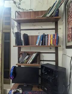 Computer table and book racks condition 10\10