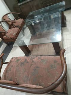 wooden Sofa set and tables