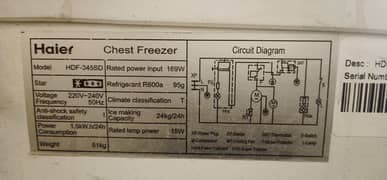 Haier deep freezer