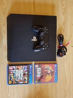 ps4 pro with two good games and original dualshock 4 original