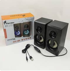 USB Power 2.0 Wired Speaker For Computer Laptop, LED