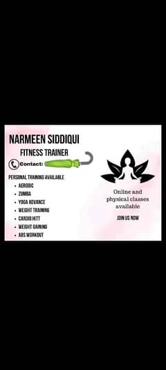 FITNESS TRAINER Online Classes  Only females