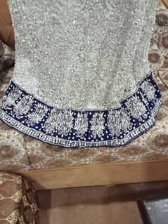 Grey + Royal Blue walima Bridal Maxi