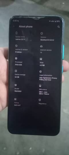 Realme c21-y  4 64 for sale and  exchange