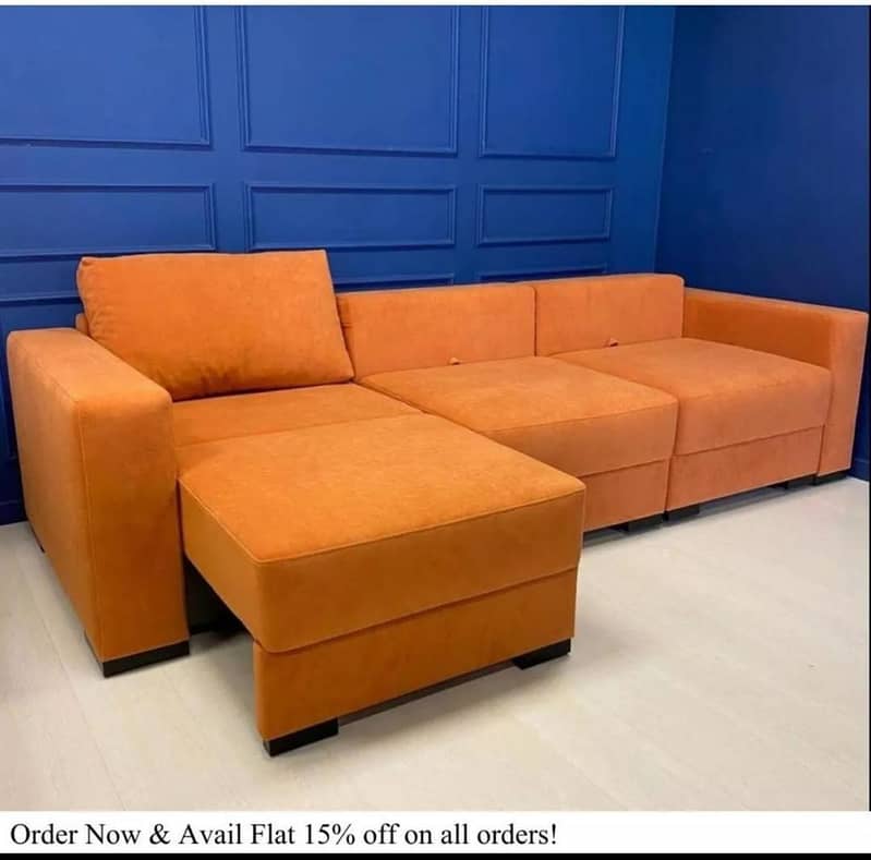 L Shaped Sofa // Dewan Sofa //Sofa Set With Center Table//Corner Sofa 11