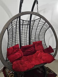 Double Size Swing Chair with cushions/ Jhoola