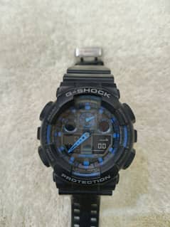 CASIO G-SHOCK GA-100 Black Resin Quartz Digital Analog Watch