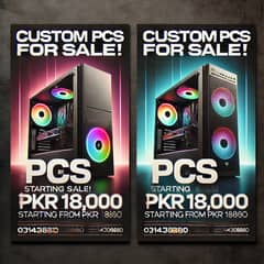 Custom PCs for Sale — Starting from PKR 18,000 | Gaming & Office PCs