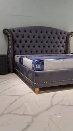 Velvet King Bed for sale