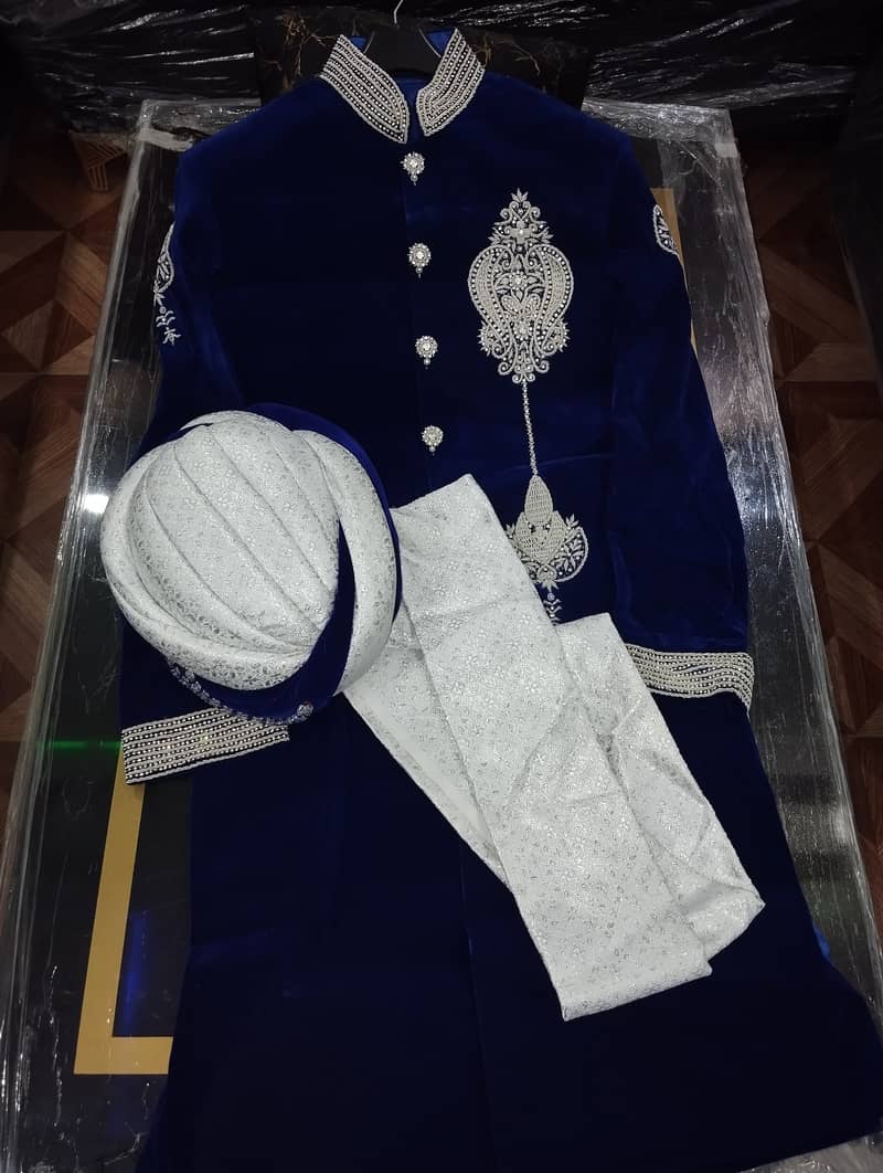 Royal Blue Sherwani 15