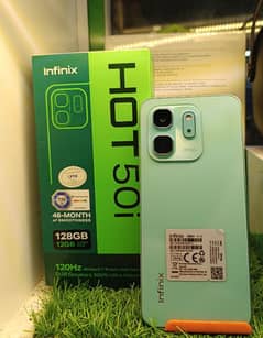 Infinix Hot 50i complete box complete warranty few days used. . 6/128