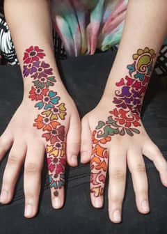 colour full mehndi new design call 0333 five six two 55 two eight