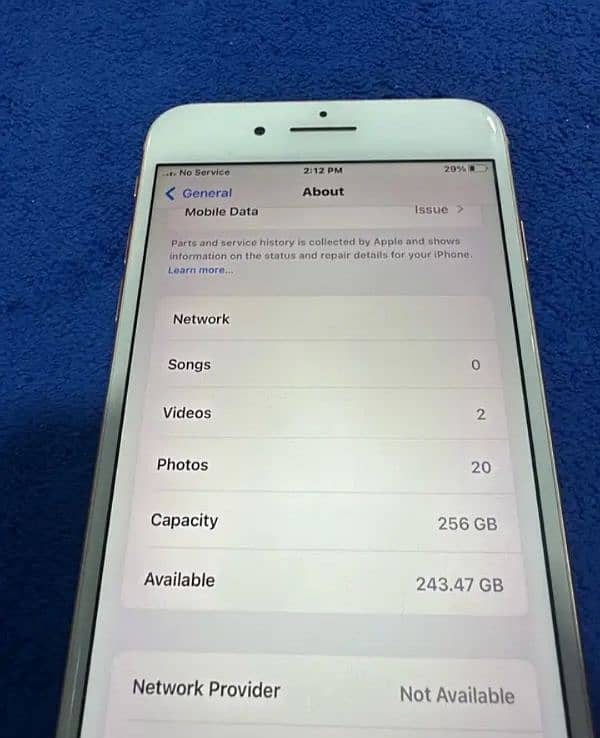 Iphone 8 plus - 256 gb - NON PTA- genuine 100% with battery 4