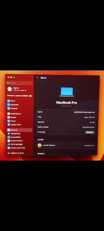 MacBook M2 Pro 2023 16GB 512GB 16" Display MNW83LL/A With Box 2