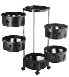 5 tier stylish plastic fruit basket - 1 pcs