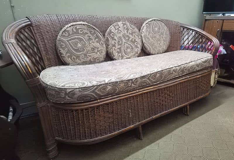 3 + 1 + 1 Sofa set (cane) 1