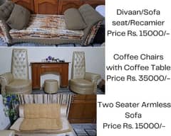 5 Seater Sofa/2 Seater Sofa/Coffee Chairs/Dewan