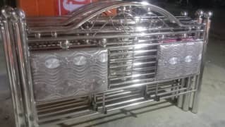 iron half steel bed all size satenles steel bed