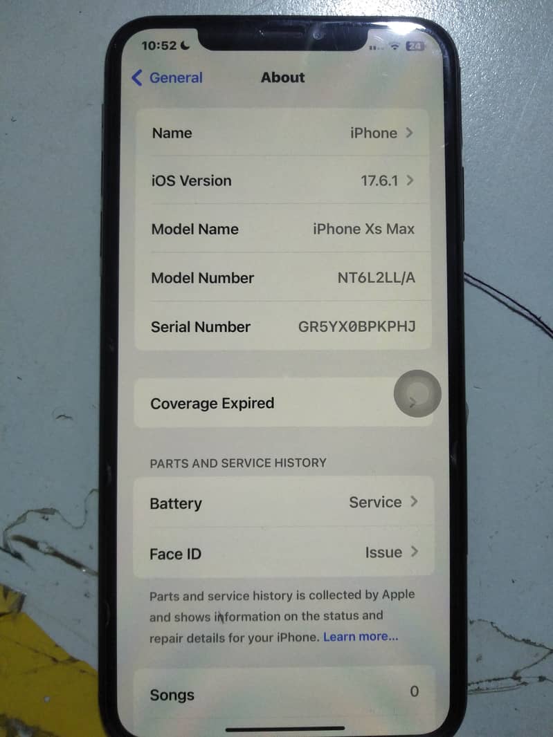 Apple iPhone XS Max 256 memory 5