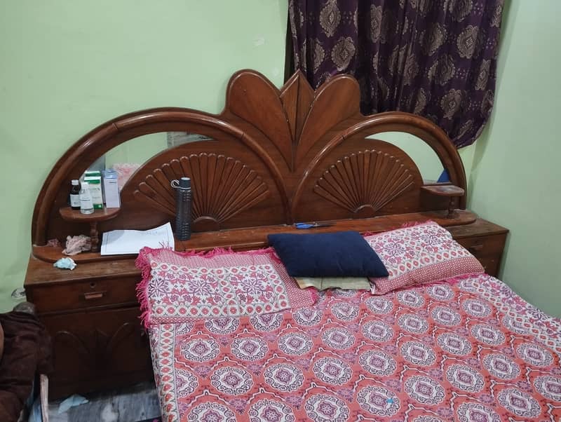 Wooden double bed 0