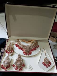 barat bridal jewellery red and golden