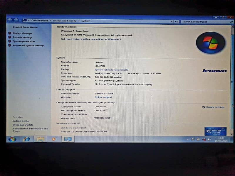 Lenovo Core i3 3