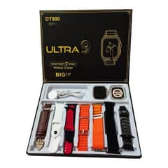 DT 900 7 in 1 Strap Ultra 9 Smart Watch - 49MM Dial - Full Touch