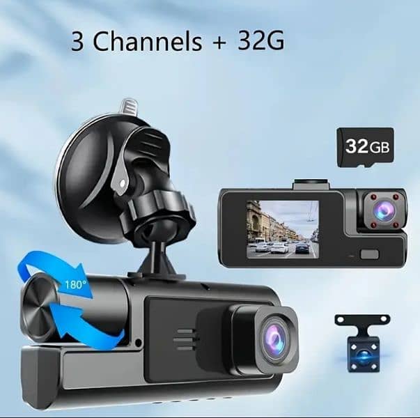 Baideluo Dashcam HD front camera 1080 Built-in cam 480P Rear cam 480P 1