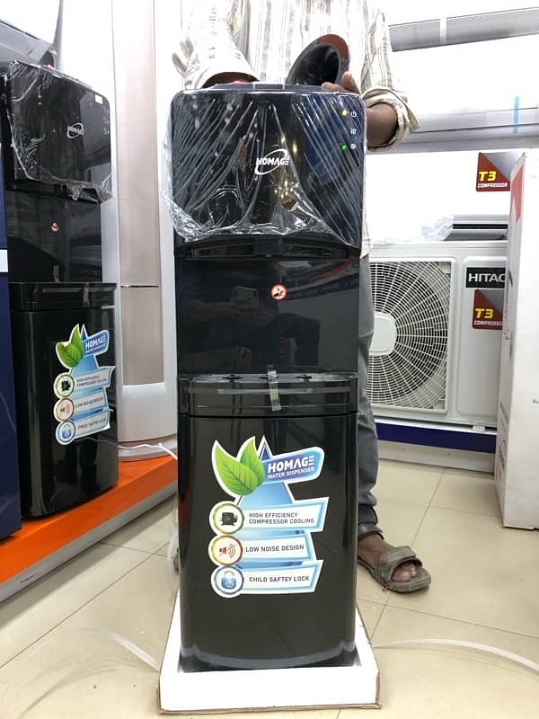 Homage 3 Tap Water Dispenser with refrigerator Water Cooler 3 in 1 1