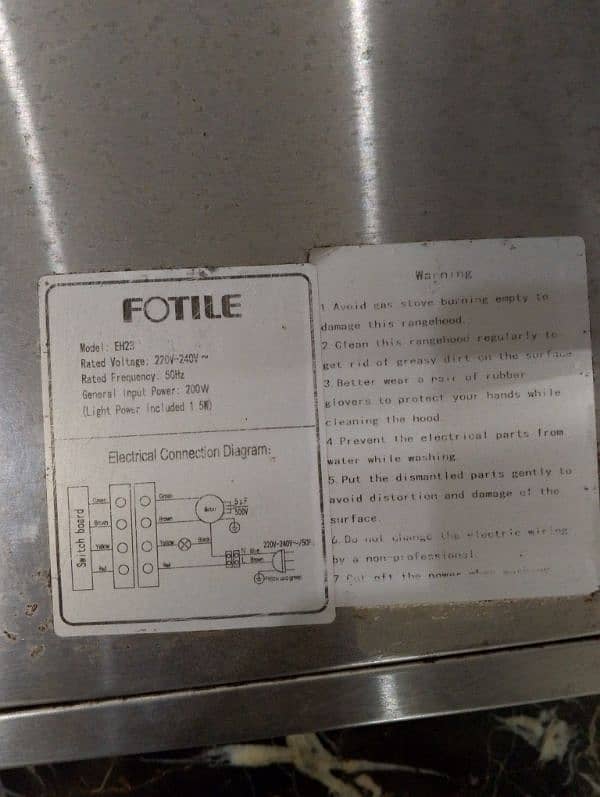 Fotile hood for sale 1