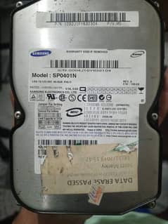 Samsung SP0401N Storage hard drive. .