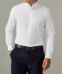 Dress Shirt offce shirt pure cotton Shirt White & Black plan & design