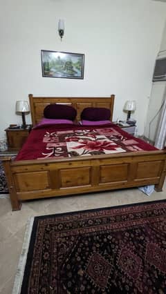 Solid Wood Bed Set