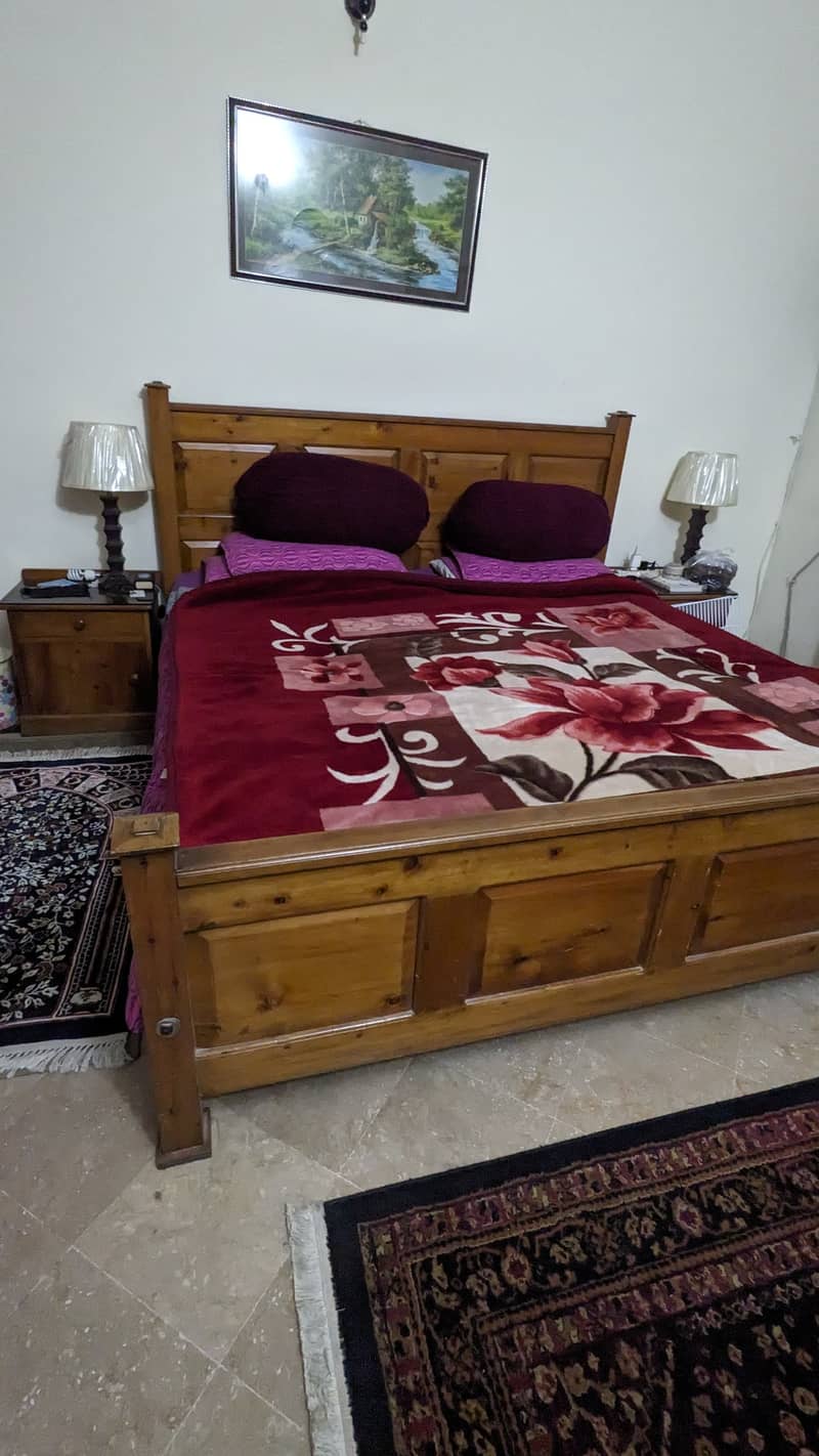 Solid Wood Bed Set 5