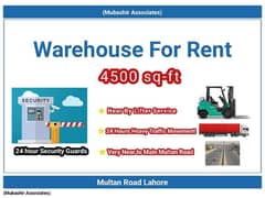 1 Kanal warehouse for rent