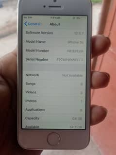 I phone 5s 64 Gb non pta 03119877596 Whatsapp masge karo for sale